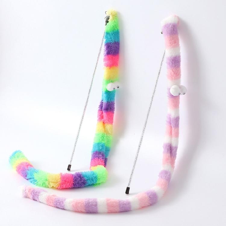 Cat Toy Teaser Wand with Bell Plush Toy Gift for Kitten Playing Exercising