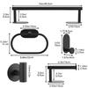 4/5Pcs Anticorrosion Bathroom Hardware Set Rustproof Towel Bar Roll Paper Stand  Home Kitchen