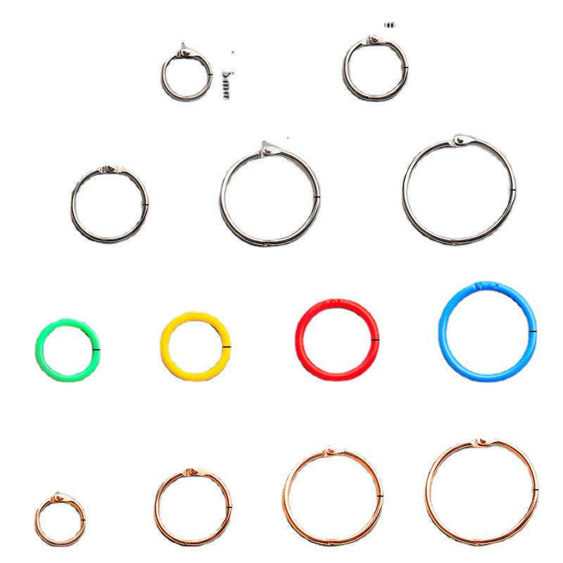 Segregator na karty w luźnych arkuszach, kółka segregatora, żelazne kółko do książki