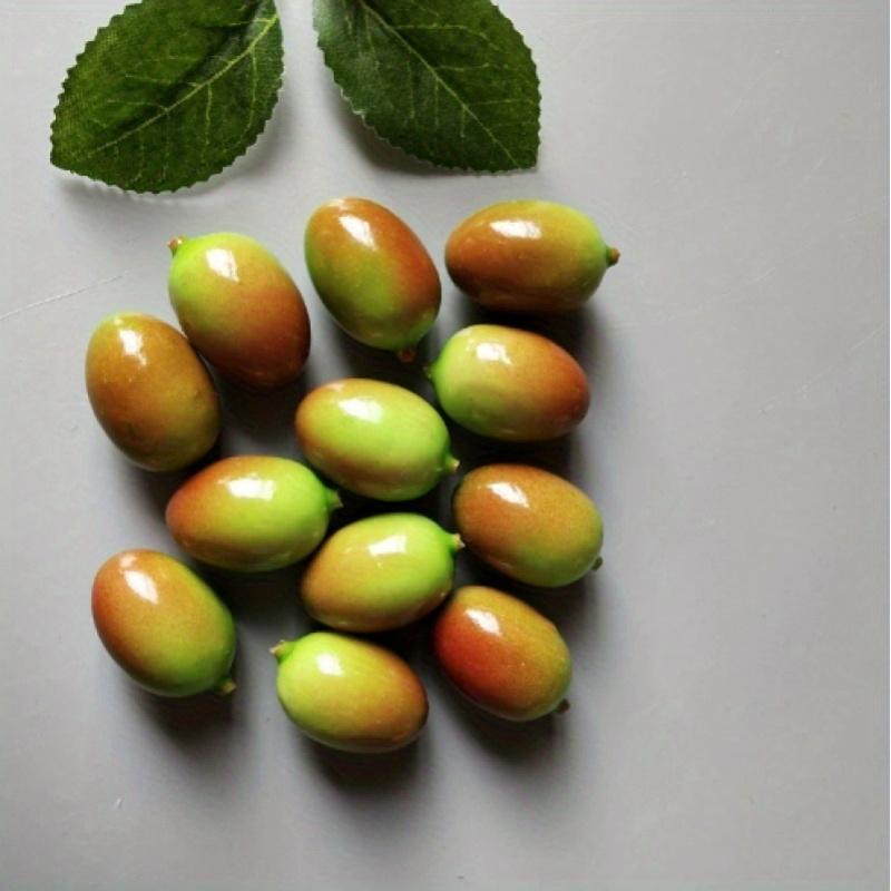 10Pcs Simulation Olive Fruit Ornament - Realistic Shape, Foam Material - Suitable for Thanksgiving, Easter Event Decoration Props