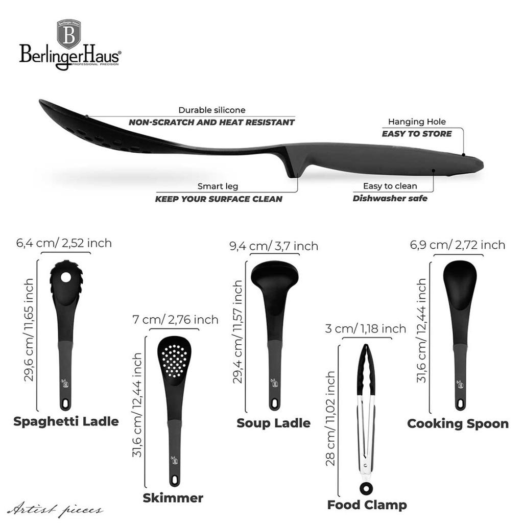 Berlinger Haus Bh-6339 Anthracite Kitchen Utensils Set