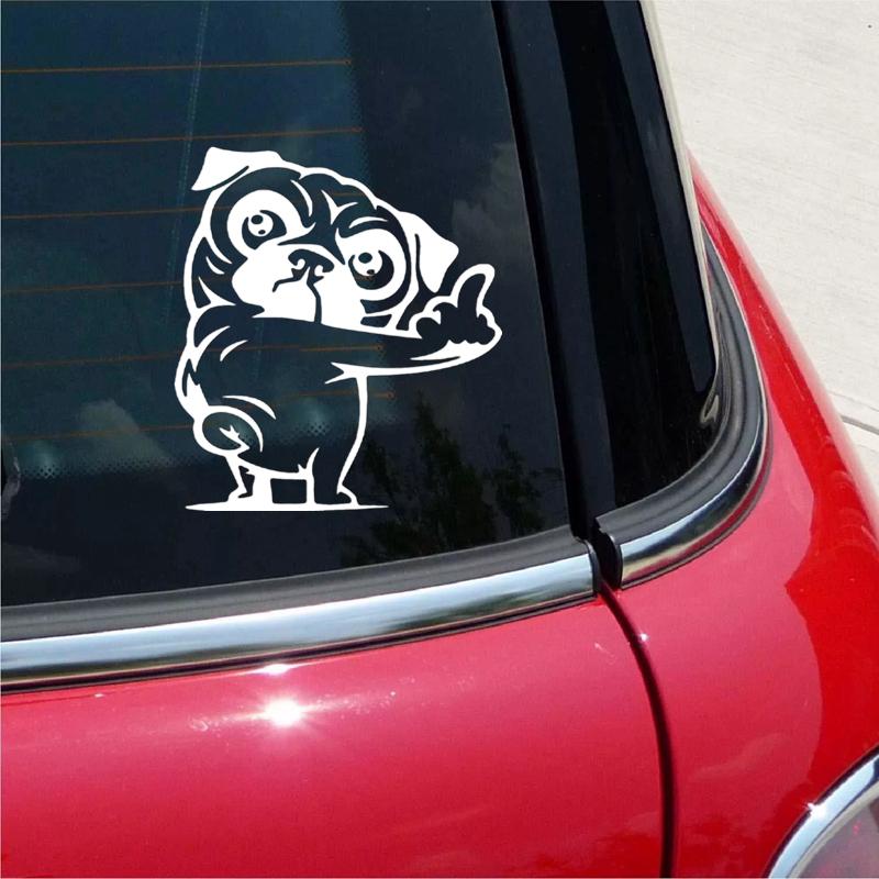LYKX Insubstantial Pug Funny Car Sticker Vinyl Decal for Auto Car Stickers Styling