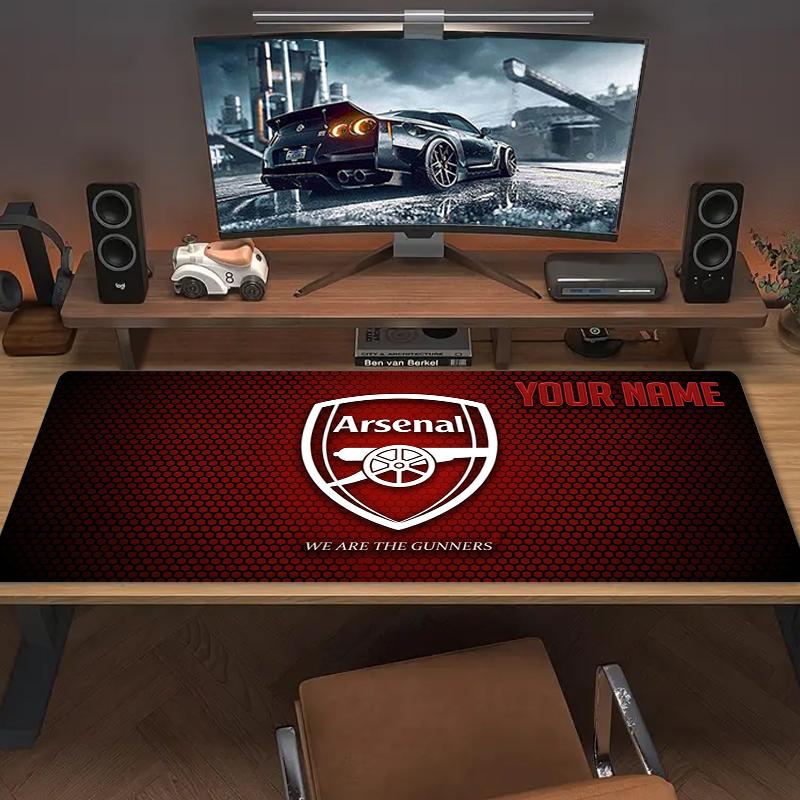 Custom Name Arsenal Mouse Pad Large Gaming Table Cushion Nonslip Laptop Tablet Big Mousepad Xxl Mat Mini Pc Playmat With Lock Edge