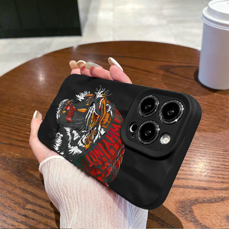 Surface Wrinkles and Unevenness Mobile Phone Shell Why NOT Tiger Printed Protective Matte TPU Cover Soft Silicone Case