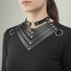 Personality Gothic Collar Necklace Elegant Rivet Clavicle Collar Leather Belt Punk Choker  Women