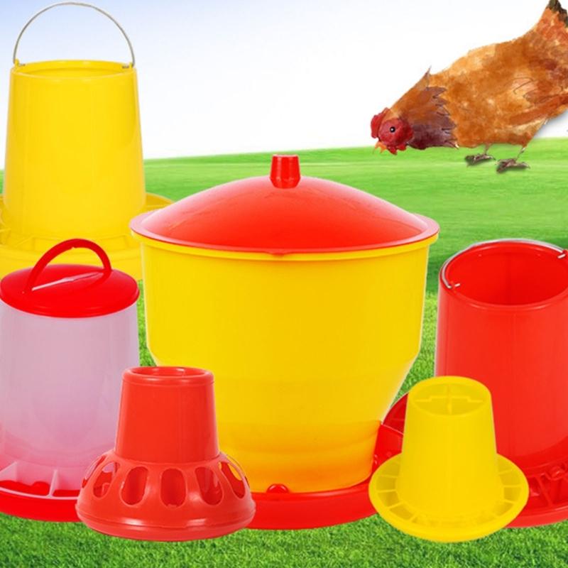 Chicken Feeder Waterer Kits for Chick Poultry Feeding Solution Duck Feeder WateringSupplies Hanging Poultry Feeders