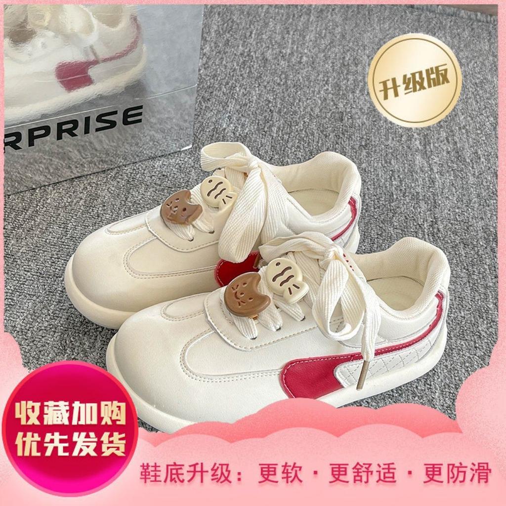Campus Style Retro Board Shoes Women's New Spring Versatile Shoes Platform White Shoes