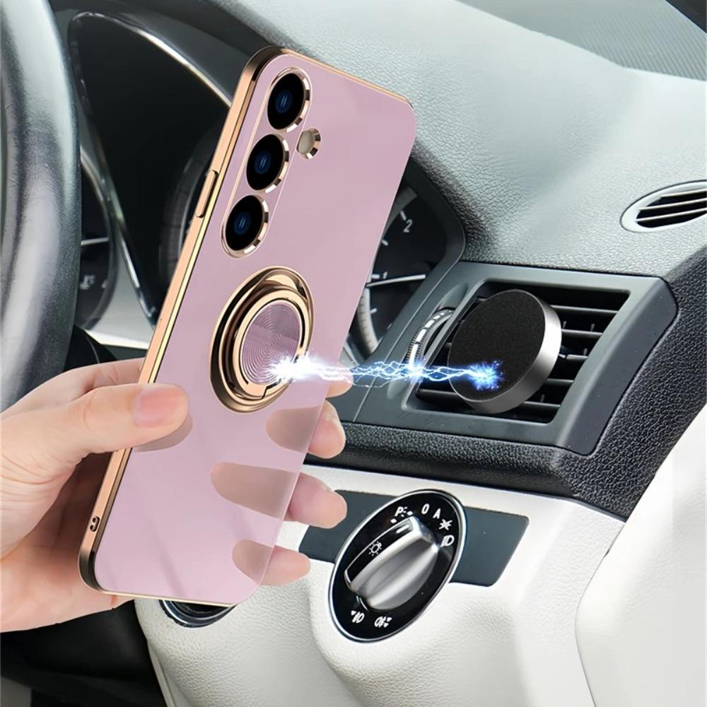 360°Rotating Magnetic Finger Ring Bracket Case For Samsung Galaxy S26 S25 Edge S24 S23 FE Plus Ultra Anti-fall Protection Cover