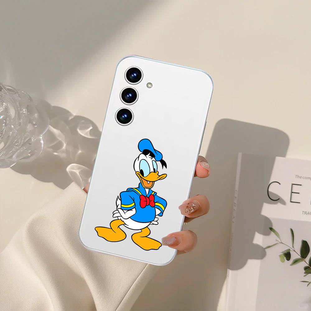 Cute D-Donald Duck Phone Case For Samsung Galaxy S21 S22 S23 S24 S25ULTRA FE Ultra Plus5G A52S Transparent Cover