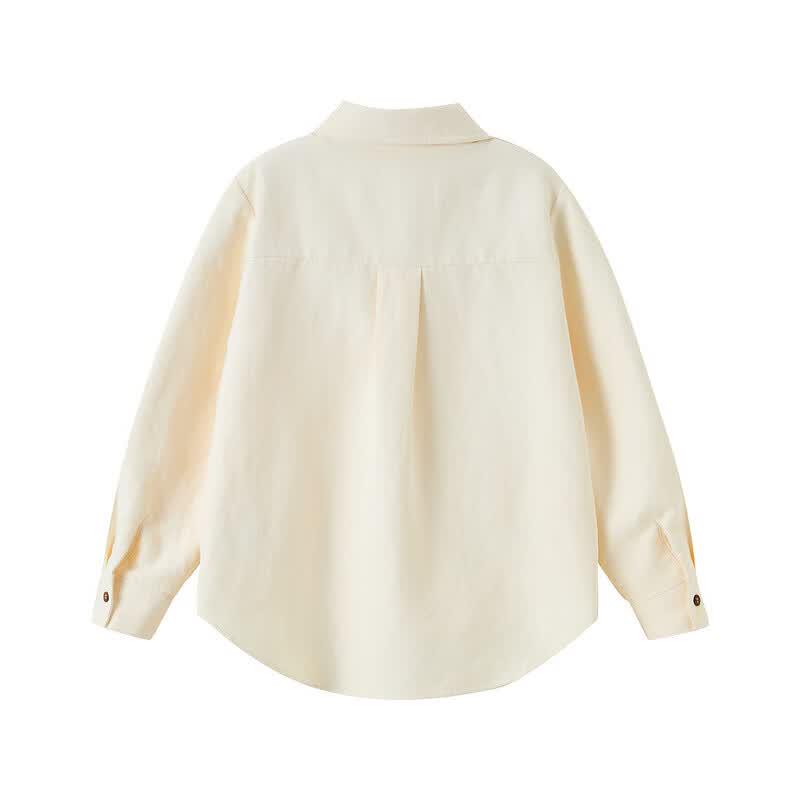ASK JUNIOR Girls' Autumn Long Sleeve Collared Shirt