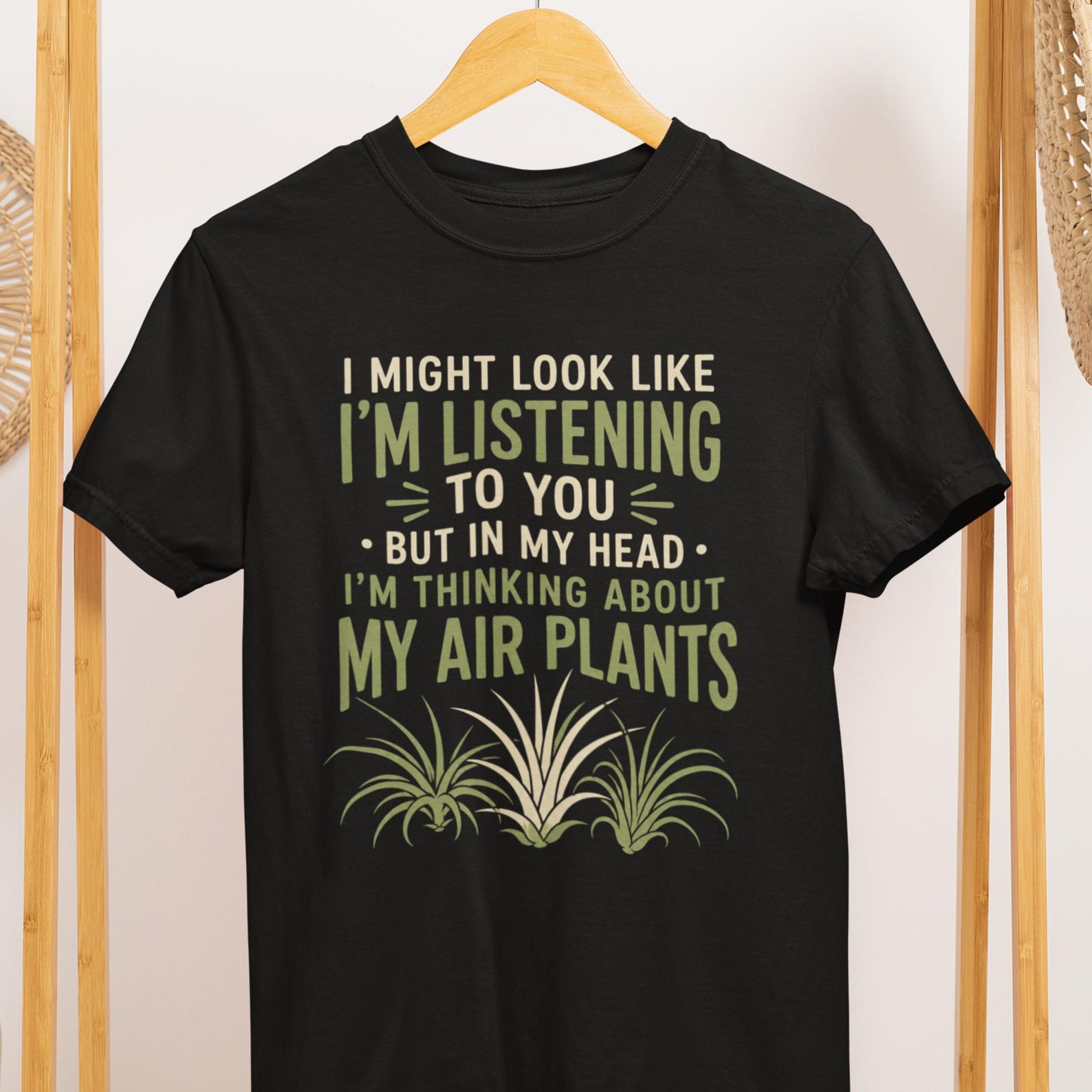 Air Plants Lover Shirt, Tillandsia Houseplant Enthusiast Tee, Comfort Colors 1717 2XL