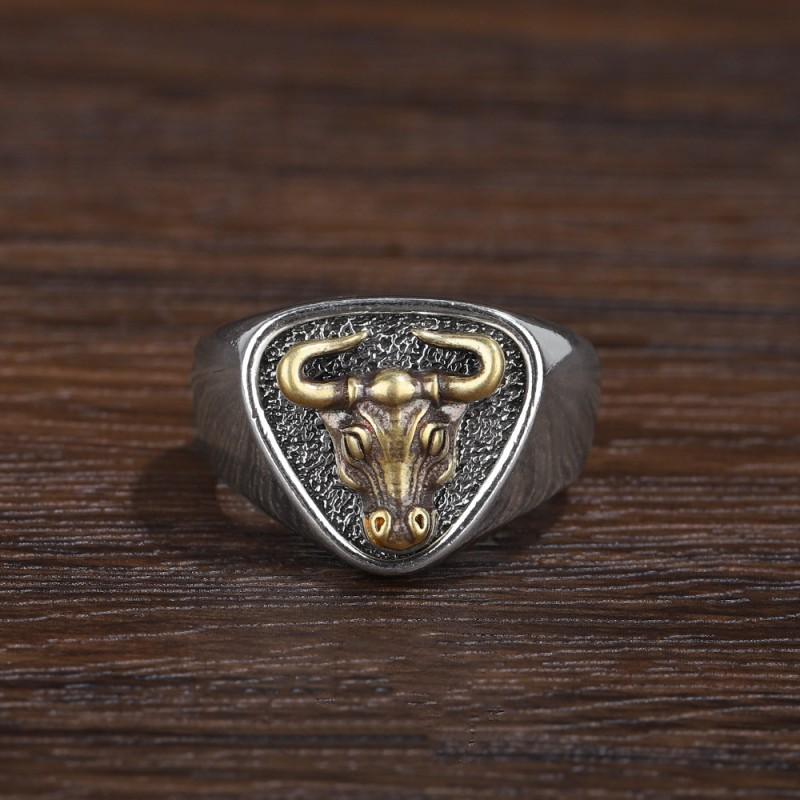 Adjustable Vintage Zodiac Animal Ring Men Women 3D Design Copper Statement Jewelry