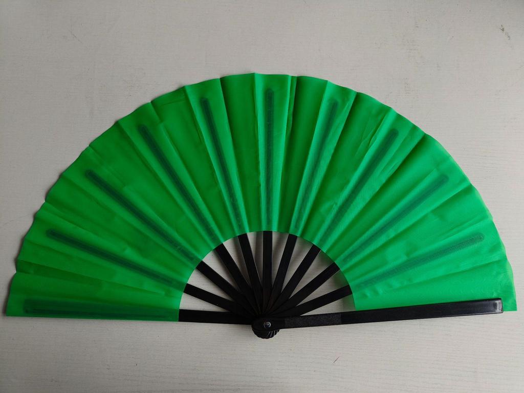 Leque dobrável de 7 polegadas de cor sólida - Acessório de performance de dança e para refrescar