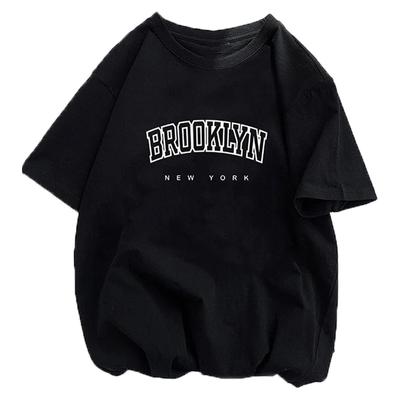 Unisex Brooklyn Letter Print T Shirt Girl Graphic Harajuku 2023 Streewear Clothes Causal Unisex Y2K Tops Tee