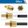 2 Pieces Brass Valves Adapter 1/4 Inch NPT Air Inflator Connector Suitable For Car Tire Pumps And Portable Compressors