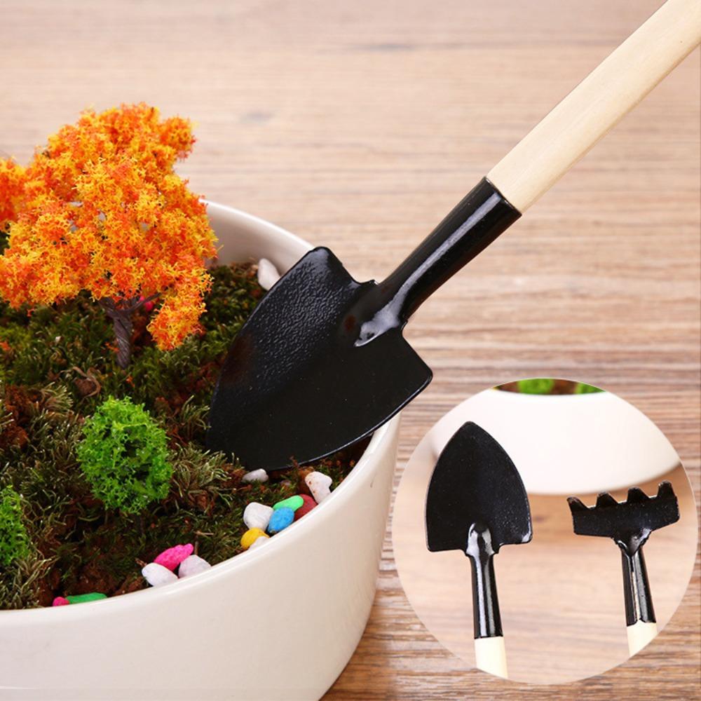 3Pcs/set Hand Shovel Gardening Trowel Set Wood Handle Heavy Duty Garden Tools for Soil Planting And Transplanting