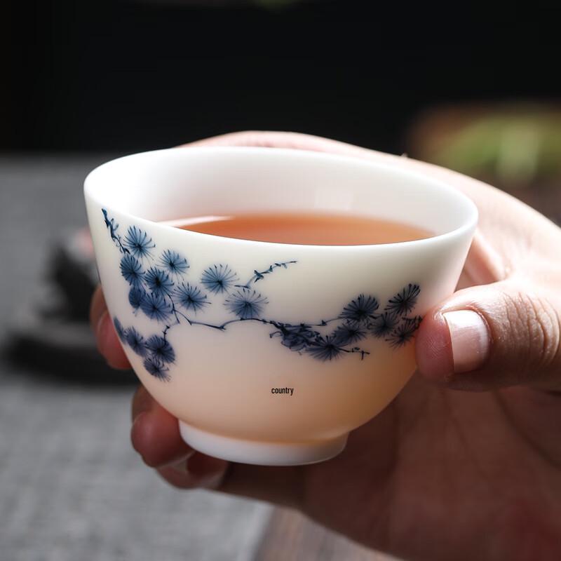 MULTIPOTENT Hand-Painted Ceramic Kung Fu Tea Cup
