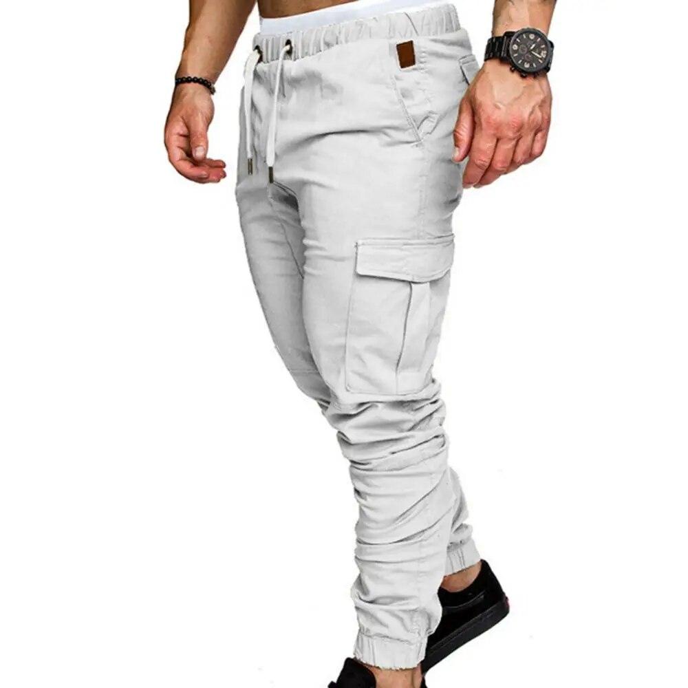 Men's Casual Jogging Pants Solid Color Pocket Pants Sports Pants Men's Trousers Street Hip Halen Jogging Pants