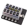 Universal 10 Way Fuse Box Block Fuse Holder Box Car Vehicle Circuit Automotive Car Fuse Accessory Tool