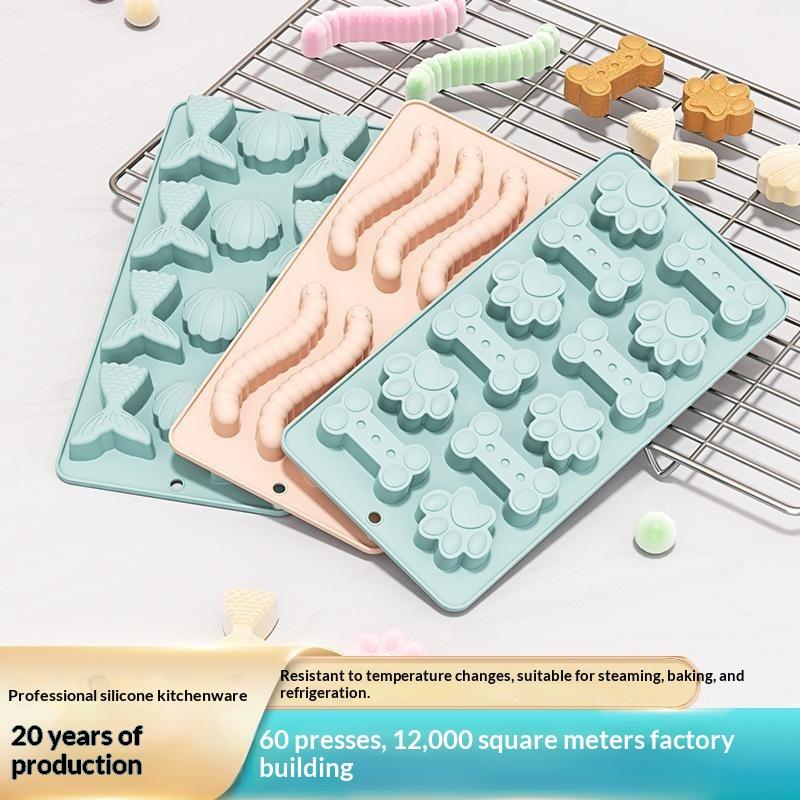 Marine Theme Fondant Silicone Mold,Seashell,Mermaid Tail,DIY Handmade Baking Tools For Mermaid Theme Cake Decoration
