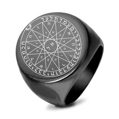 Heren Titanium Staal Ring Gotische Ster Mode Sieraden voor Mannen Trendy Punk Accessoires