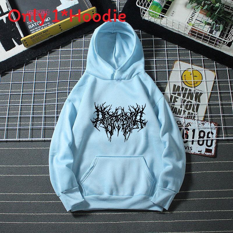 Gothic Style Hooded Sweatshirt For Women With Print Graphic Streetwear Winter Fashion