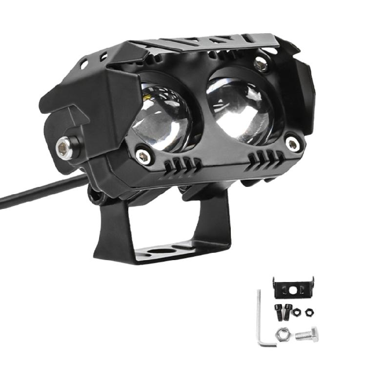 

Weatherproof LED Motorcycle Headlamp Two Color White Yellow Light Energy Saving Metal Housing With Flexible Installation