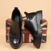 Winter platform shoes men's soft-soled soft-faced men's soft leather velvet Martin boots round head high top