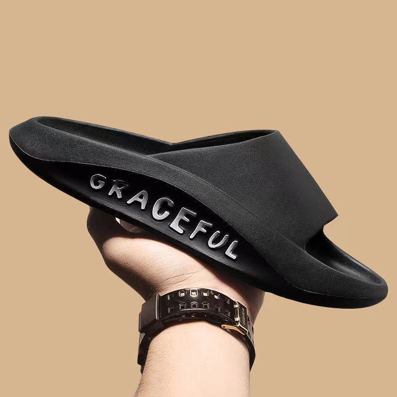 

Модные дизайнерские женские сандалии 2024 года, женские летние тапочки, новые элегантные удобные шлепанцы на платформе с шикарным носком, модный дом 44-45 чёрный