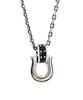 Lionheart LUCK Large Horseshoe Necklace, 925 Sterling Silver, Men's, with Pouch