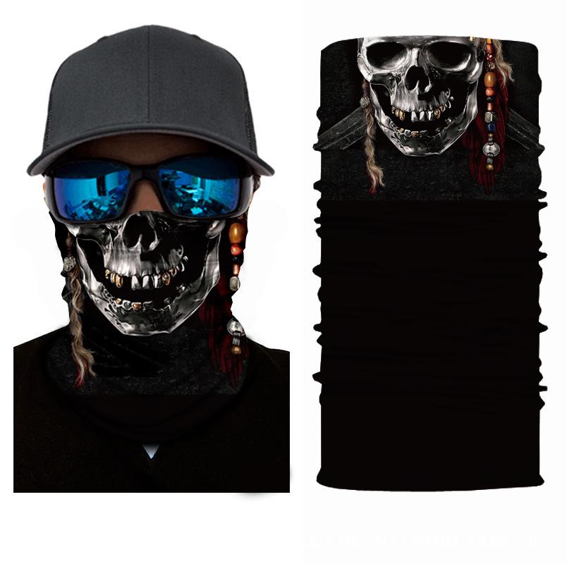 Xunhui Skull Sports Neck Warmer: Seamless Outdoor Cycling Face Mask & Sun Protection Headscarf