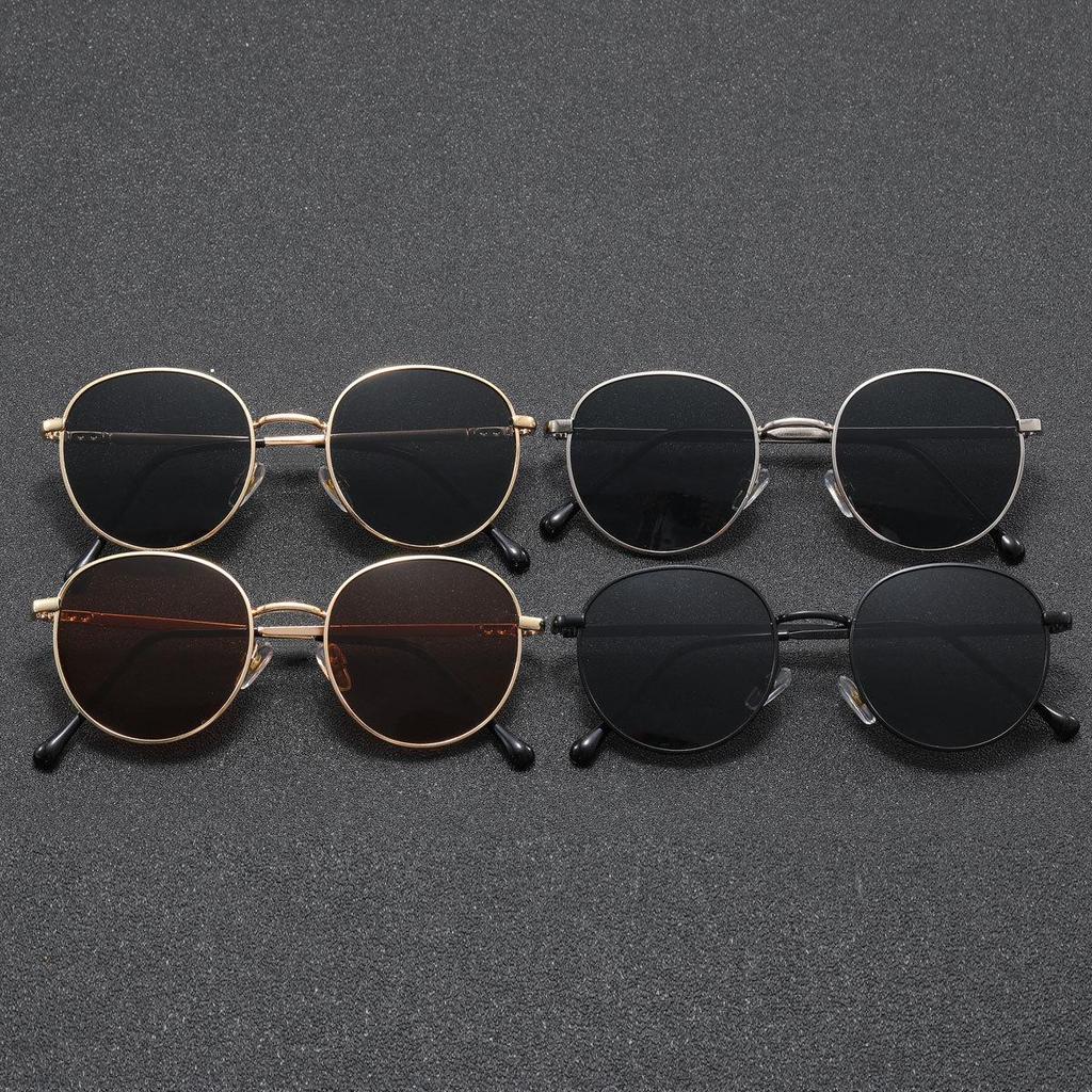 Retro Oval Sunglasses for Men & Women - Cool Small Round Frame, Prince Style, Ideal for Driving or Groomsmen Gifts