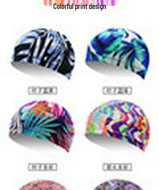 Nabeimeibu Adult Solid Color Cloth Swimming & Cycling Cap - Black, Individually Packaged