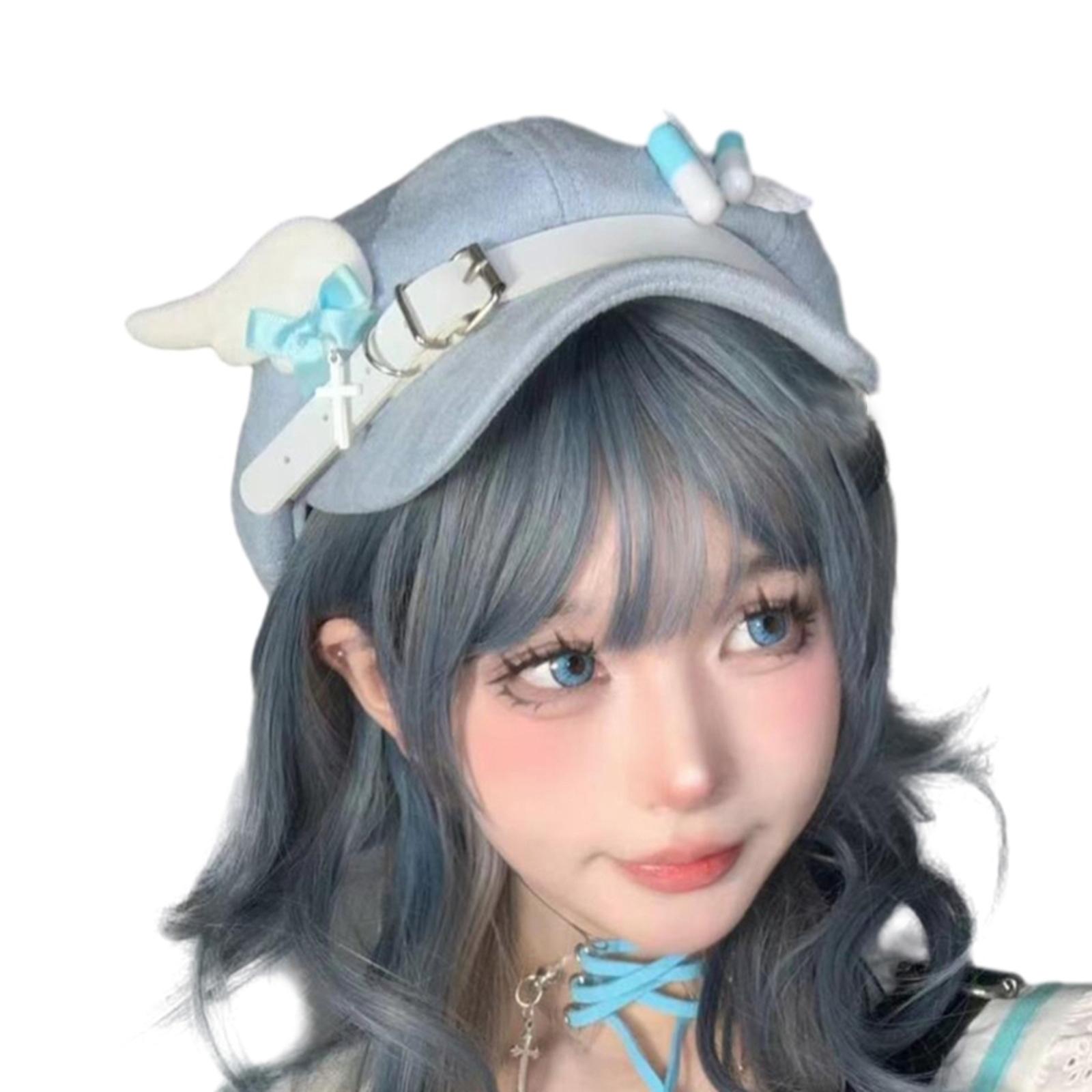 

Женские аниме модные кепки газетчика шерстяные с козырьком береты кепки таксиста женский берет шляпа весна осень шляпа с короткими полями синий