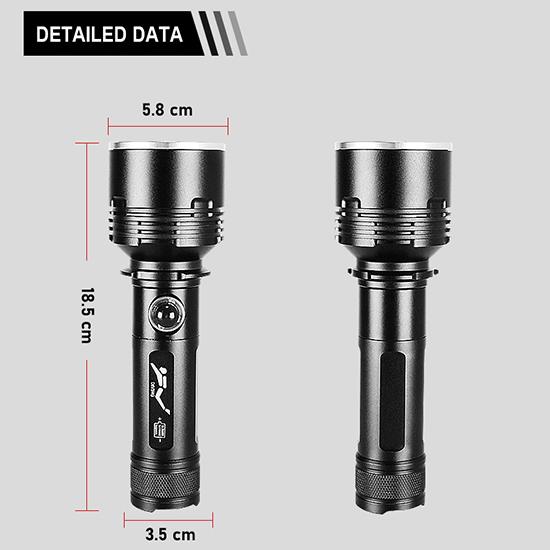 Professionelle Tauchlampe XHP360 Scuba-Taschenlampe Leistungsstarke Tauchlampe Amphibienlaterne Weitbereichs-Tauchtaschenlampe