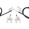 BSR674 Electric Sunroof Repair Track Drive Pull Bowden Cables Left and Right With Metal Mounting Bracket Hinges for Renault Megane MK1 Scenic MK1