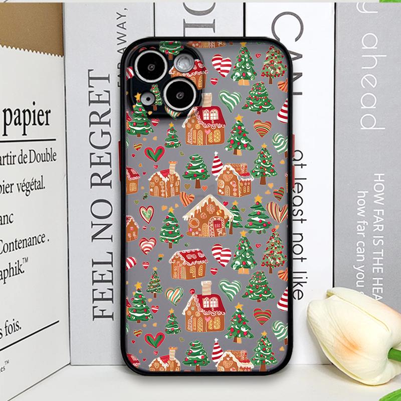 Christmas Tree Gingerbread Graphic Phone Case for Samsung Galaxy S25 S24 S23 Ultra S22 Plus S21 FE 5G Soft Covers New Year Gifts