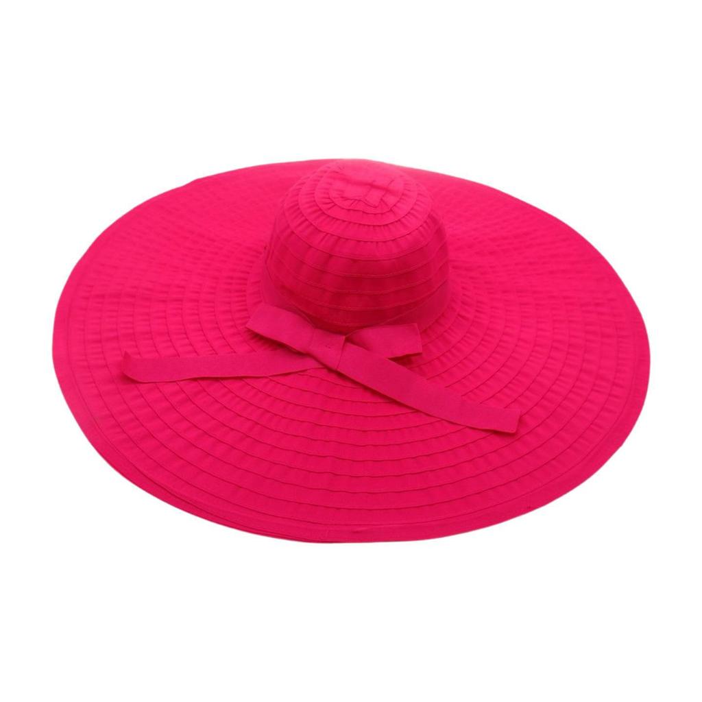 Vacation Foldable Hat, Oversized Brim, Sunshade, Sunscreen Hat, Simple Solid Color, Big Lotus Leaf Is A Hat.