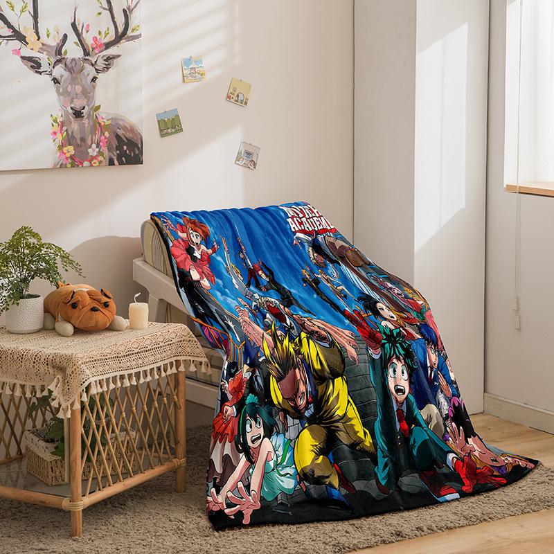 Cartoon Hero Academy Series Double Sided Flannel 3D Digital Printing Blanket Blanket