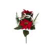 UV Resistant Artificial Poinsettia Bouquet Lush Leaves Xmas Faux Poinsettia  Christmas