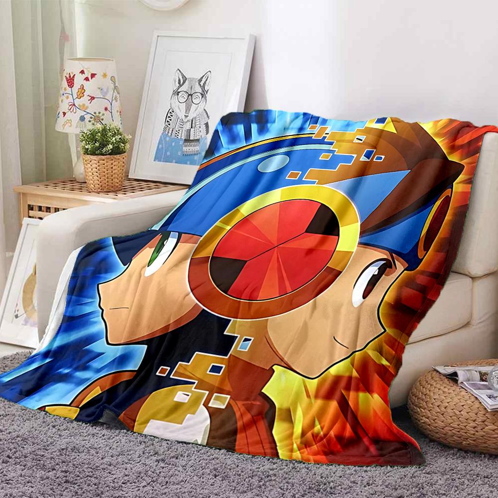 1Pc Cyberpunk Hero Profile Blanket Soft And Comfortable Casual Warm Camping Travel Christmas Halloween Xmas Gift M929165
