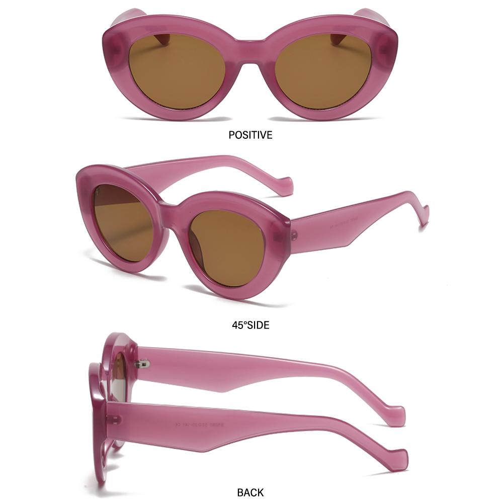 Trendy Retro Eyewear Oversized Sunglasses Thick Frame Oval Sun Glasses Sun Glasses