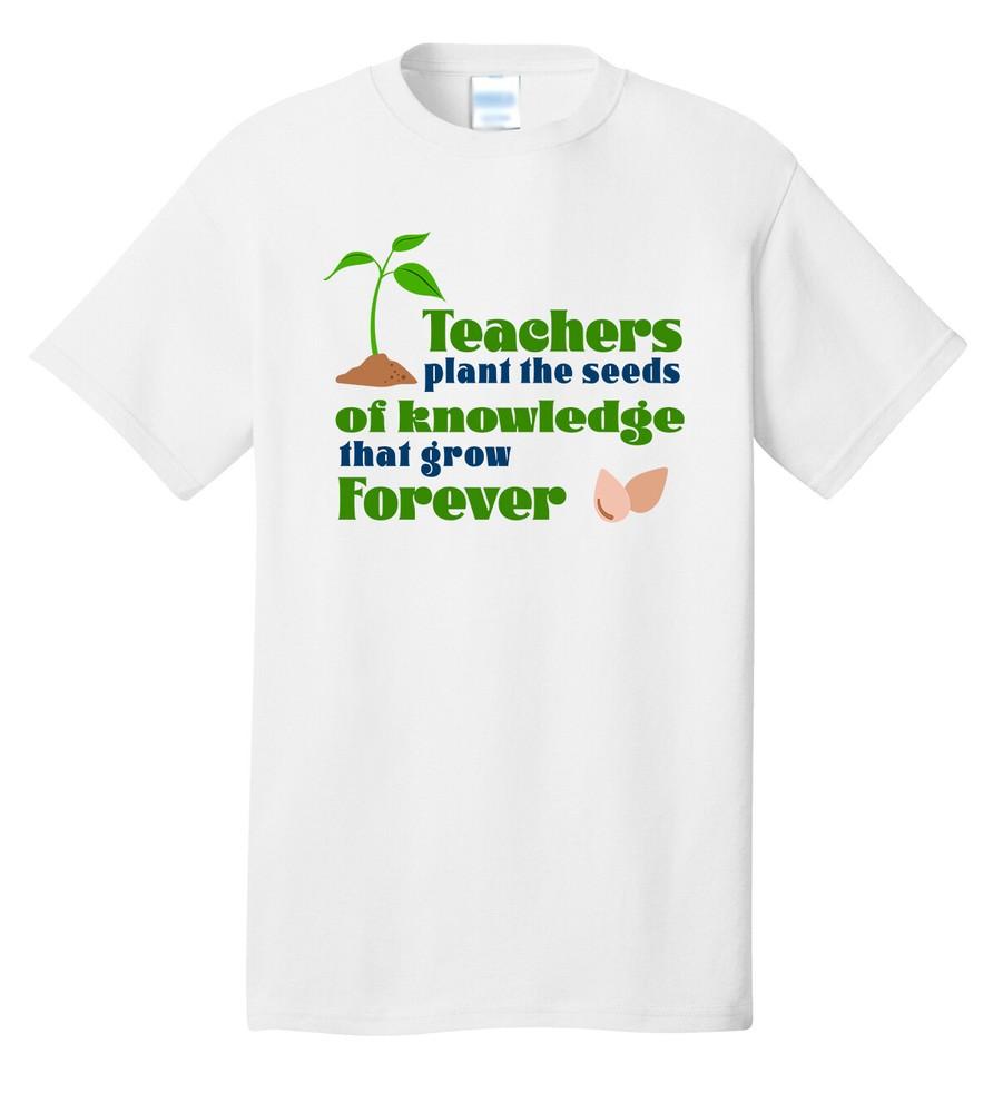 Teachers Plant the Seeds of Knowledge Appreciation Gift T-Shirt Black White Unisex T-Shirt L