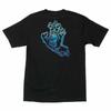 Santa Cruz THROWDOWN SCREAMING HAND Skateboard T Shirt BLACK