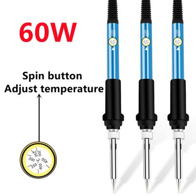 60W Mini Soldering Iron Adjustable Temperature Electric Solder Iron Rework Station Mini Handle Heat Pencil Welding Repair Tools