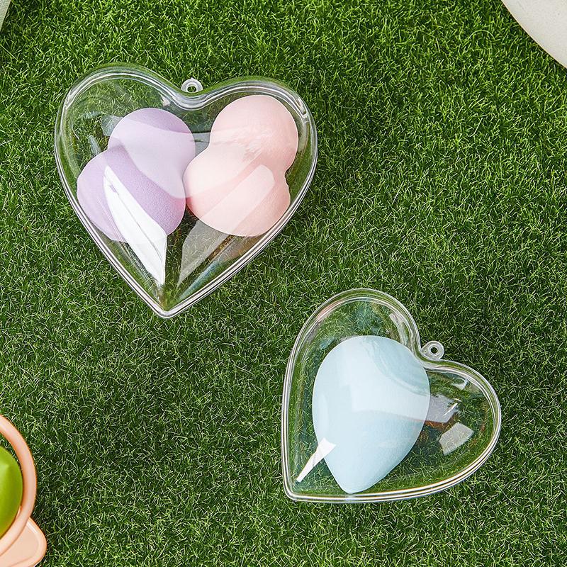 WTEMPO Heart Shaped Clear Fillable Ball Decorations DIY Craft Cute Plastic Wedding Hanging Ornament Balls for Christmas Tree Home Decor Birthday Gifts
