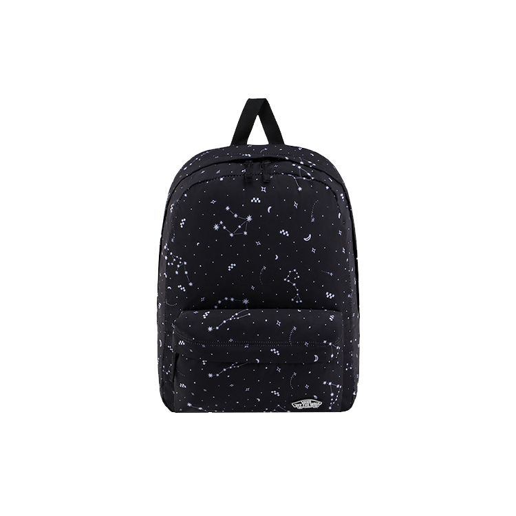 Vans Starry Sky Print Large Capacity Polyester Backpack Unisex Backpack Black VN00021MYWT Black