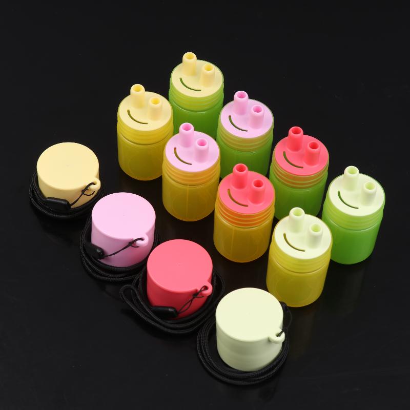 Herbal Inhalant Inhaler Accessory Two Nostrils Sticks Inhaler Tubes Cap Portable Reusable Nasal Inhaler Nasal Suction Cap Bottle
