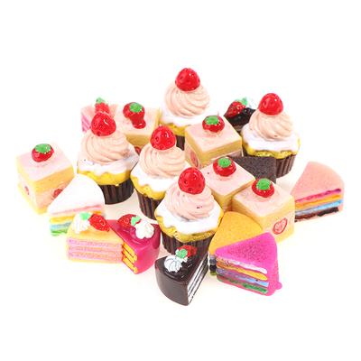 5Pcs 1:12 Dollhouse Miniture Kitchen Toys Strawberry Cake Toy Accessories