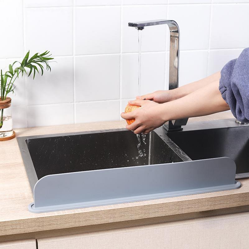52cm Silicone Kitchen Sink Water Splash Guard Washing Basin Anti-splash Stopper Waterproof Splatter Screen Anti-water Board